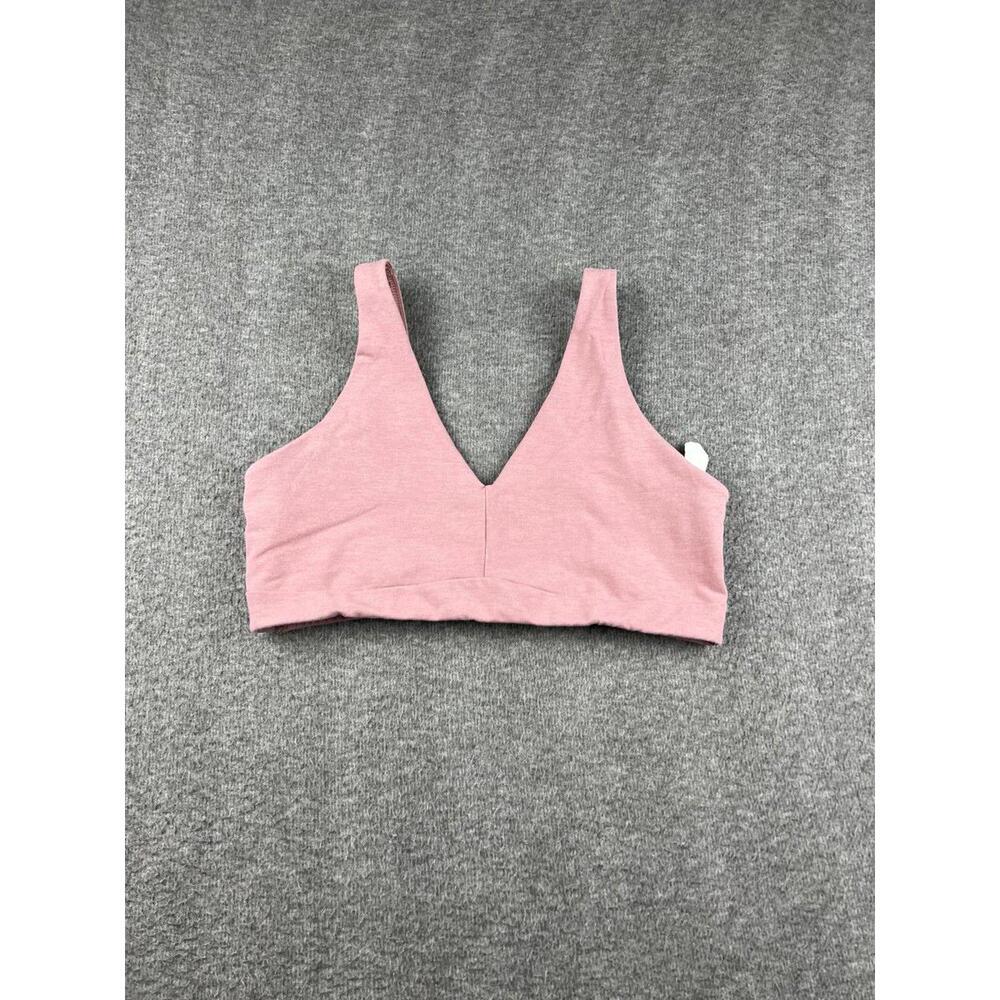Pink V-Neck Soft Cotton Blend‎ Bra Size Large